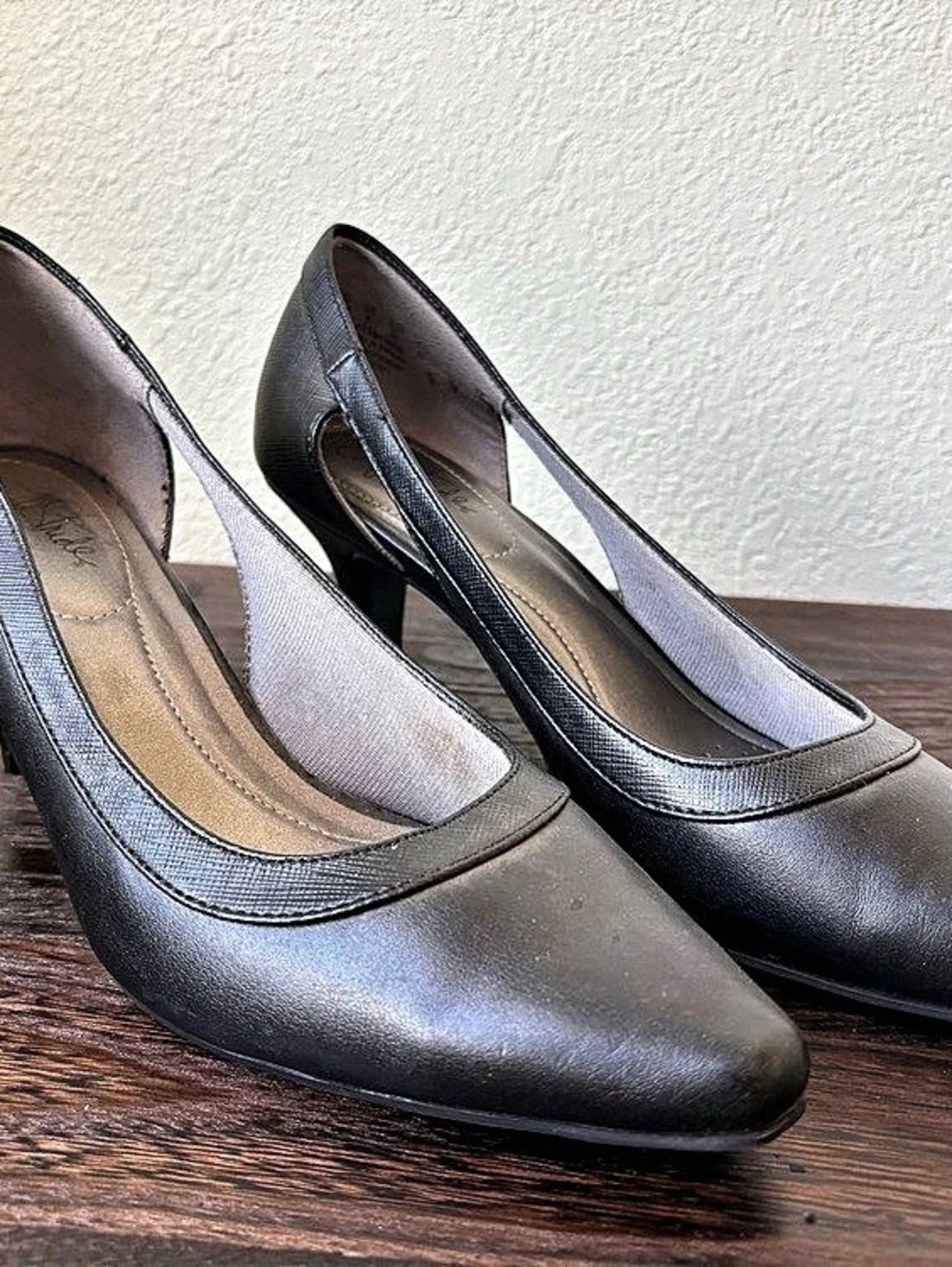 LifeStride Alessandra d'Orsay Pump Black Pointed-Toe Heels